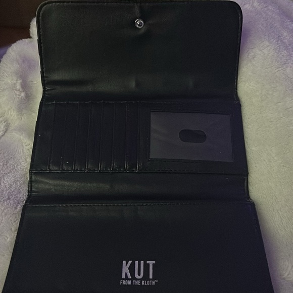 Kut From The Kloth Black White Striped Wallet - Picture 6 of 7